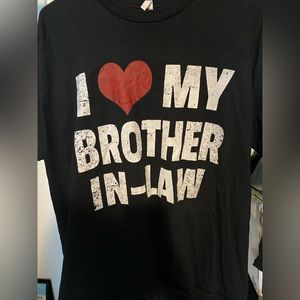 i heart my brother in law funny graphic tee shirt